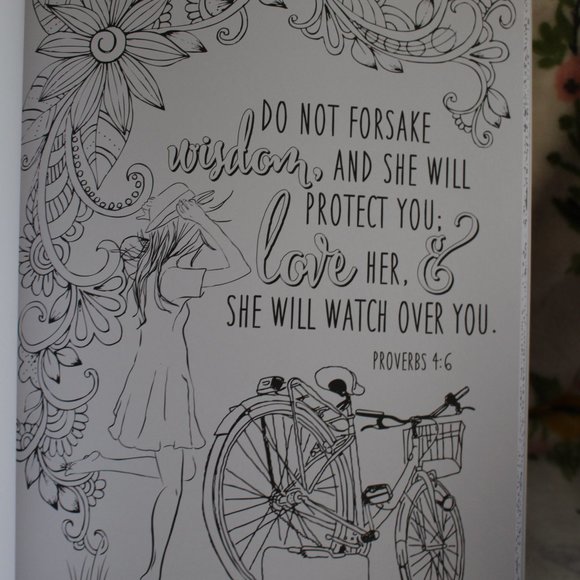 A Garland of Grace Adult Coloring Book Proverbs First Edition  2016 New - Picture 5 of 5